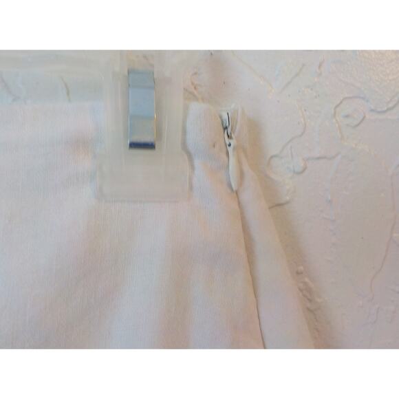 Forever 21 White Mini Skirt with Pom Pom Trim Hem Women size Small Linen Rayon - Picture 5 of 6